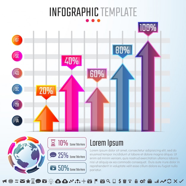 Vector plantilla de diseño de infographics