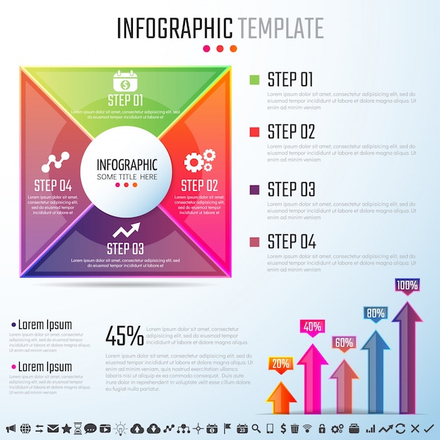 Plantilla de diseño de infographics