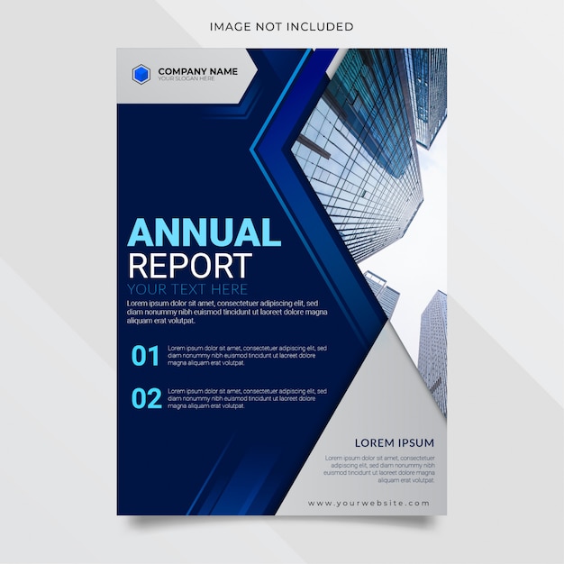 Plantilla de diseño de informe anual de negocios modernos