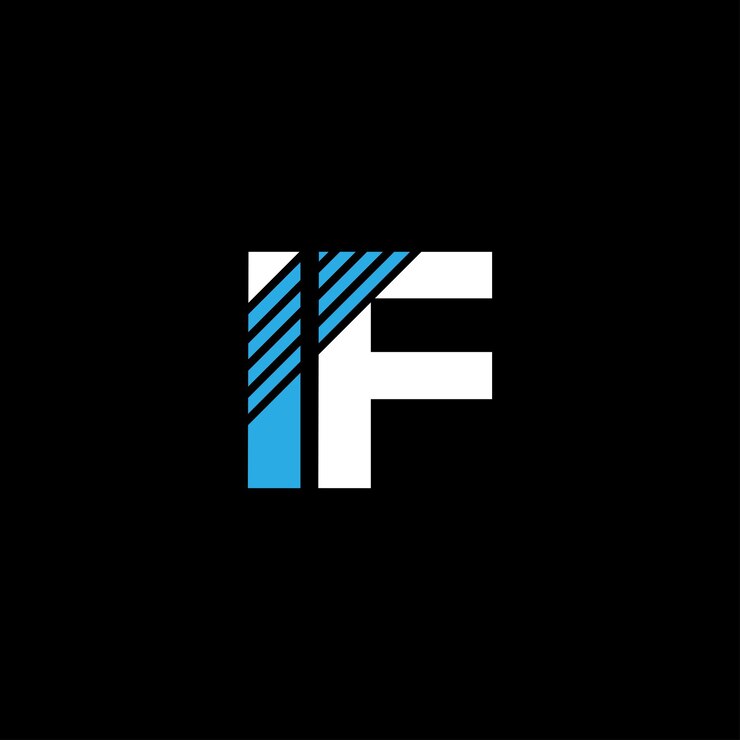 La plantilla de diseño inicial del logotipo vectorial if o fi
