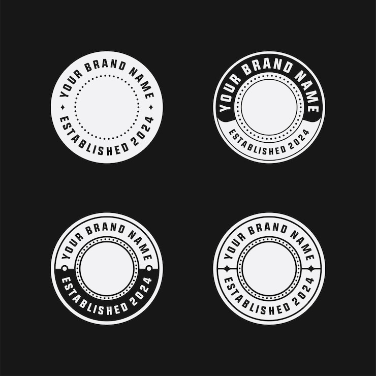 Vector plantilla de diseño de insignia de logotipo con el texto editable para ropa deportiva y ropa