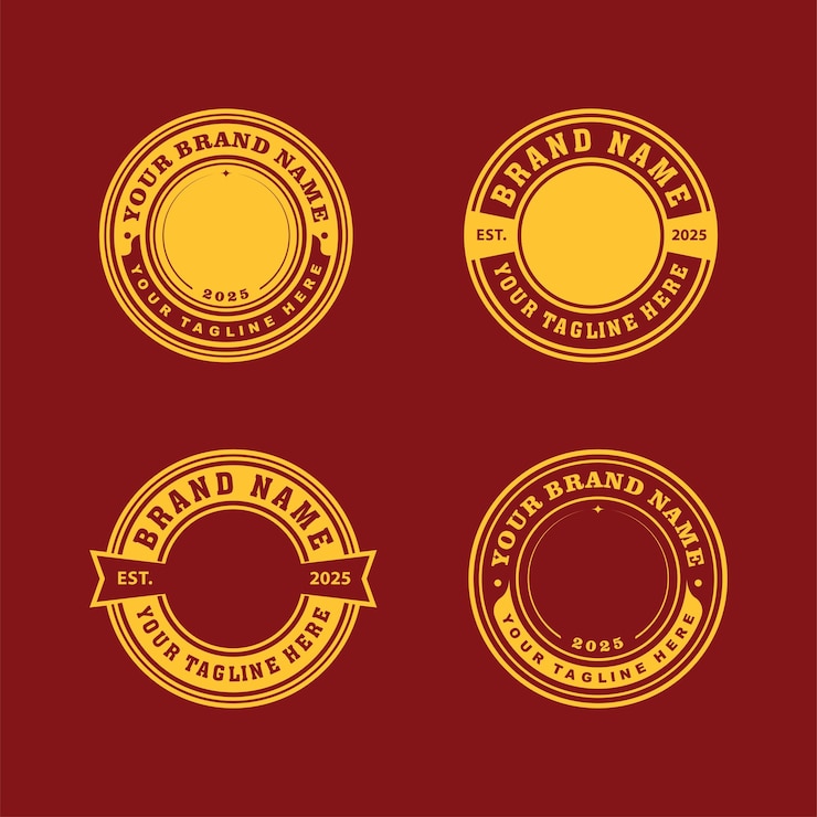 Vector plantilla de diseño de insignia de logotipo con el texto editable para ropa deportiva y ropa