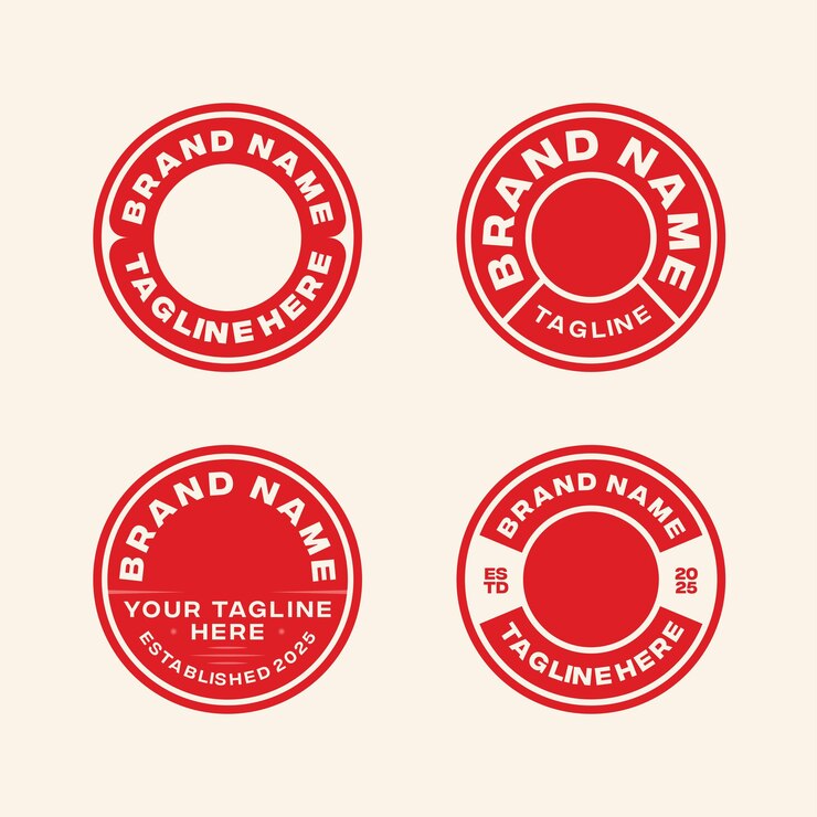 Vector plantilla de diseño de insignia de logotipo con el texto editable para ropa deportiva y ropa