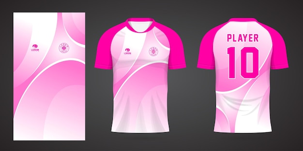 Plantilla de diseño de jersey de camiseta deportiva rosa