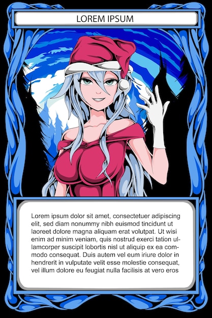 Vector plantilla de diseño de juego de cartas de anime