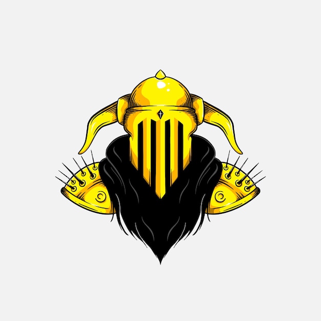 Plantilla de diseño de juego de mascota de logotipo de gladiador profesional moderno