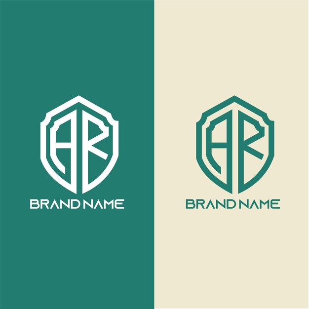 plantilla de diseño de letra ar corporativa única y moderna