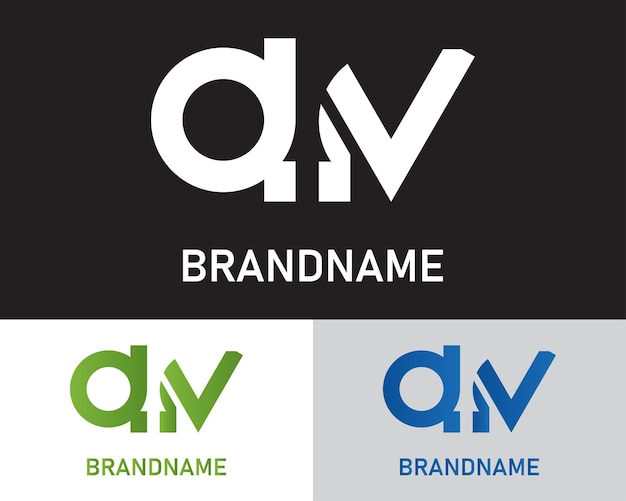 plantilla de diseño de la letra av del logotipo