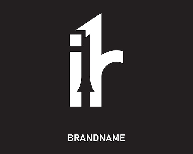 plantilla de diseño de la letra ir del logotipo