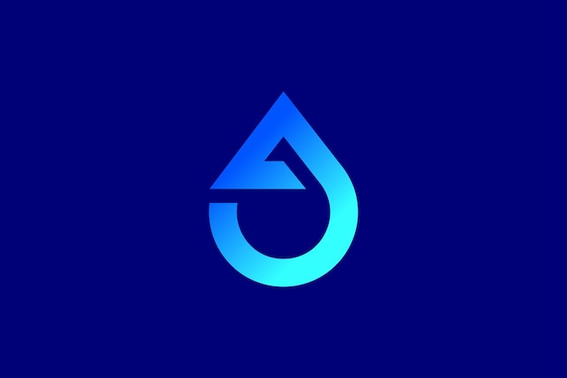 Vector una plantilla de diseño de letra de logotipo de gota de agua