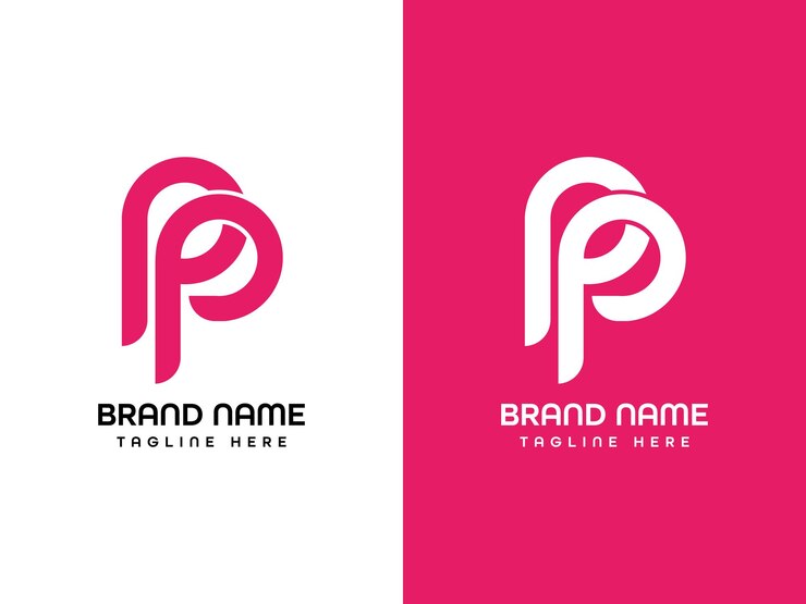Vector plantilla de diseño de la letra p del logotipo