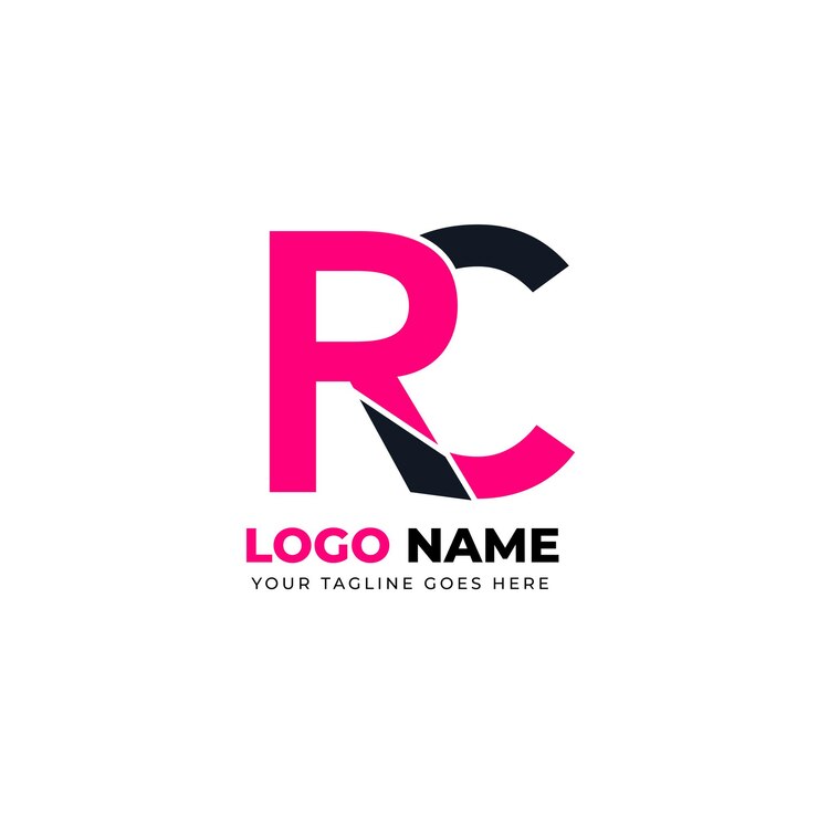 Vector plantilla de diseño de la letra rc del logotipo rc para la marca