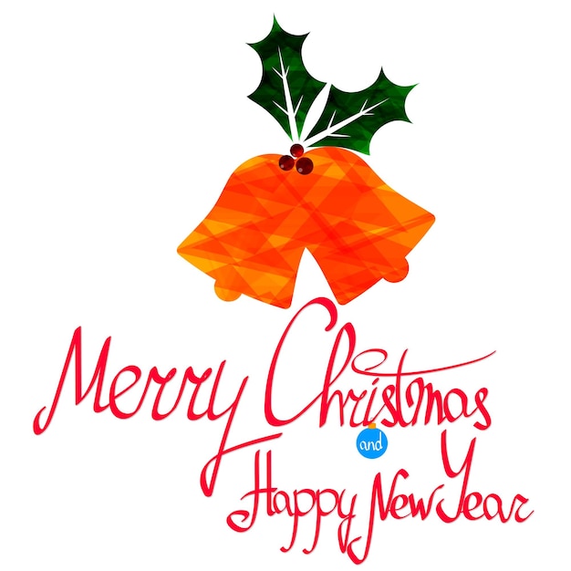 Plantilla de diseño de letras de Feliz Navidad Ilustración vectorial de caligrafía de Navidad