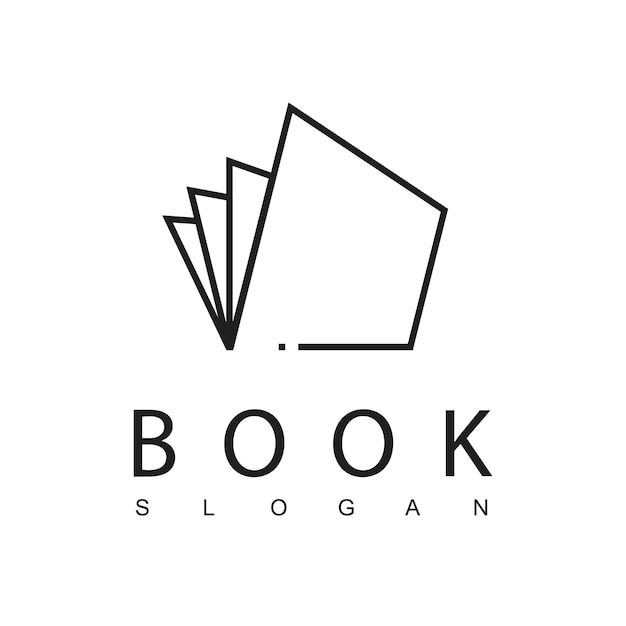 plantilla de diseño de libro de logotipo