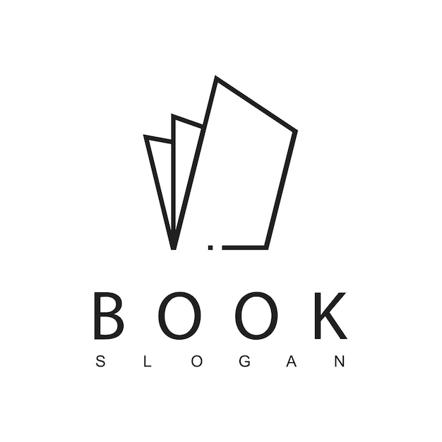 plantilla de diseño de libro de logotipo