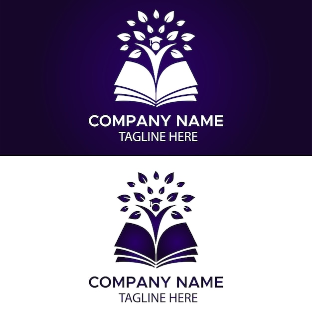 plantilla de diseño de libro de logotipo