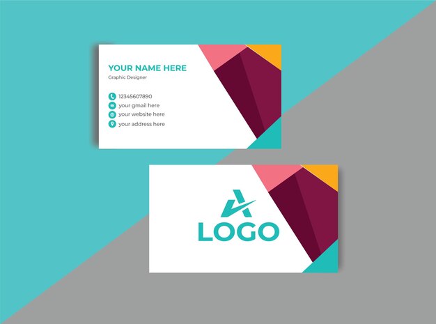 Plantilla de diseño limpio de tarjeta de visita moderna