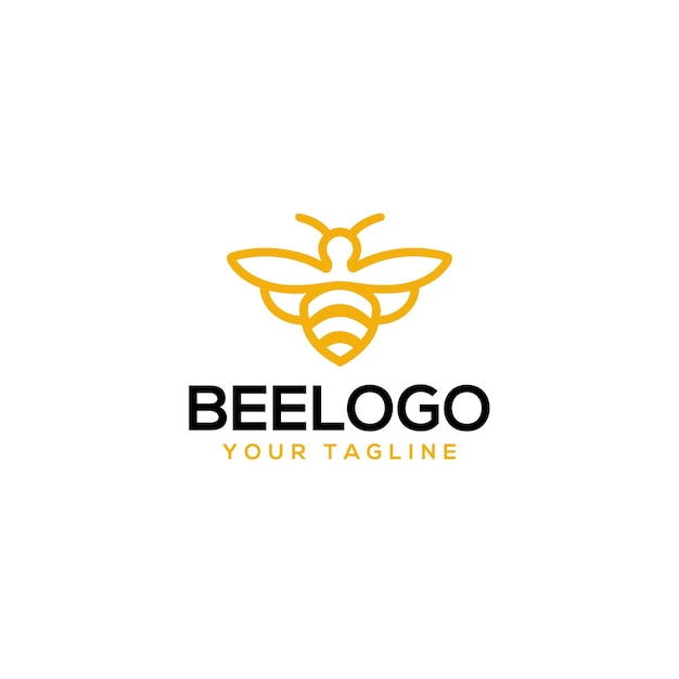 Plantilla de diseño de logo de abeja
