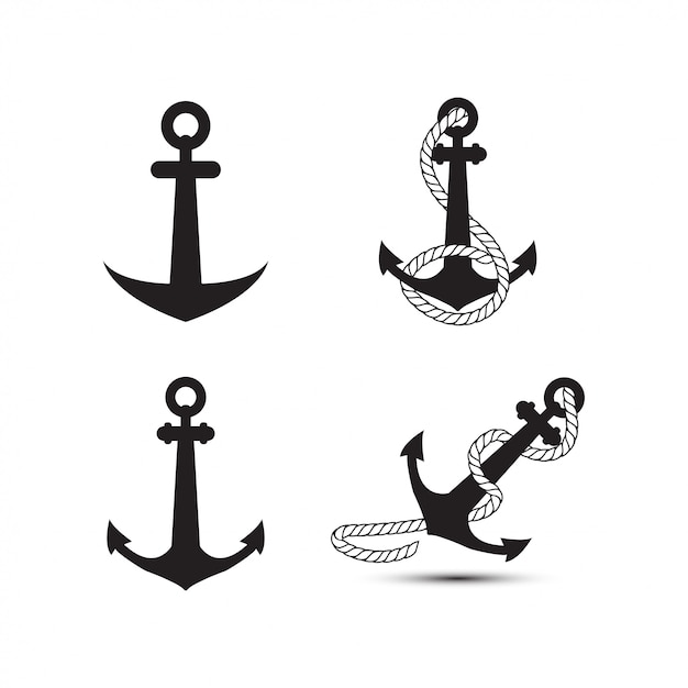 Plantilla de diseño de logo ancla
