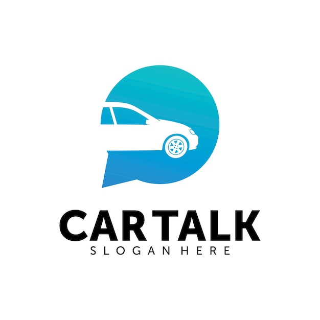 Plantilla de diseño de logo de car talk