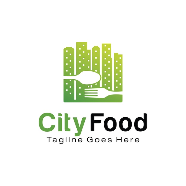 Plantilla de diseño de logo de City Food