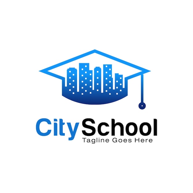 Plantilla de diseño de logo de City School