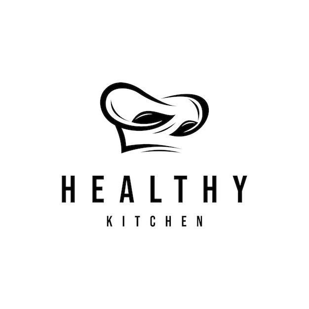 Plantilla de diseño de logo de cocina saludable