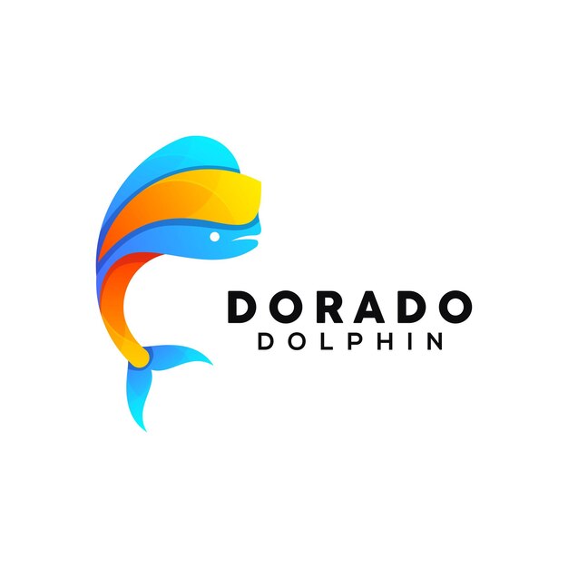 Plantilla de diseño de logo colorido de peces