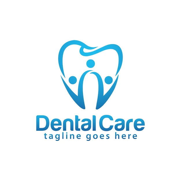 Plantilla de diseño de logo de cuidado dental