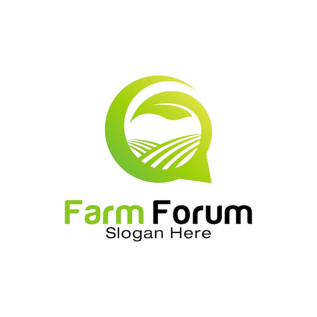 Plantilla de diseño de logo de farm forum