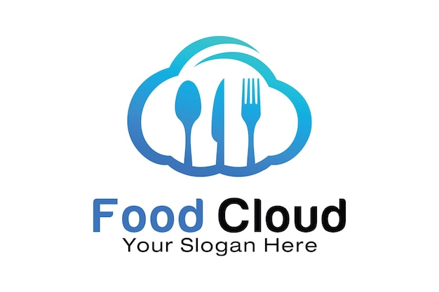 Plantilla de diseño de logo de food cloud