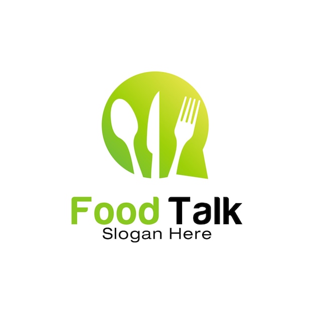 Plantilla de diseño de logo de Food Talk