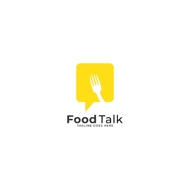 Plantilla de diseño de logo de Food Talk