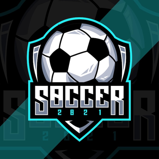 Plantilla de diseño de logo de fútbol soccer