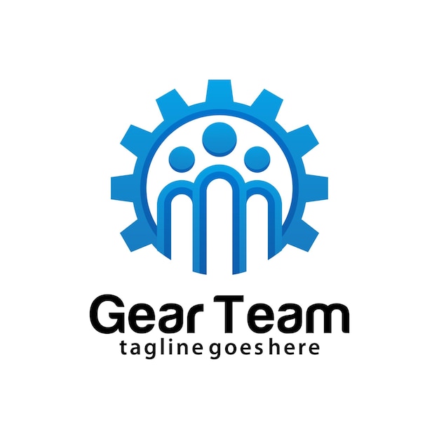 Plantilla de diseño de logo de Gear Team