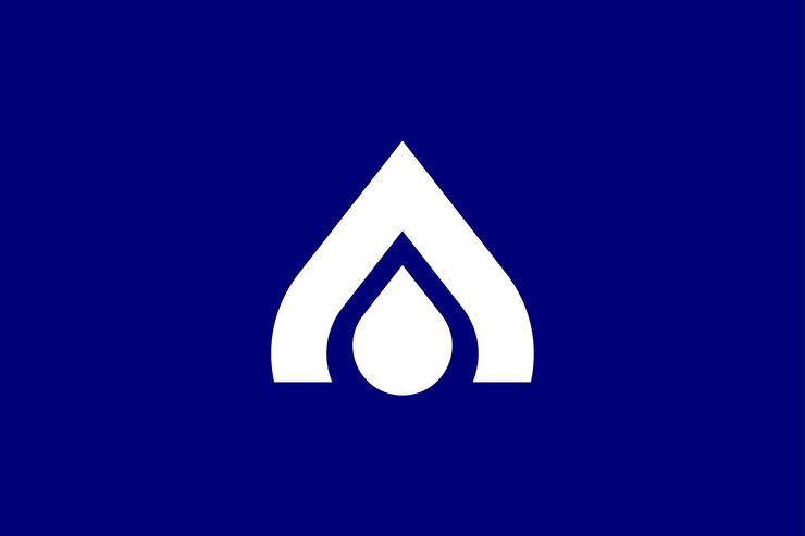 Vector plantilla de diseño de logo con una gota de agua y la letra a