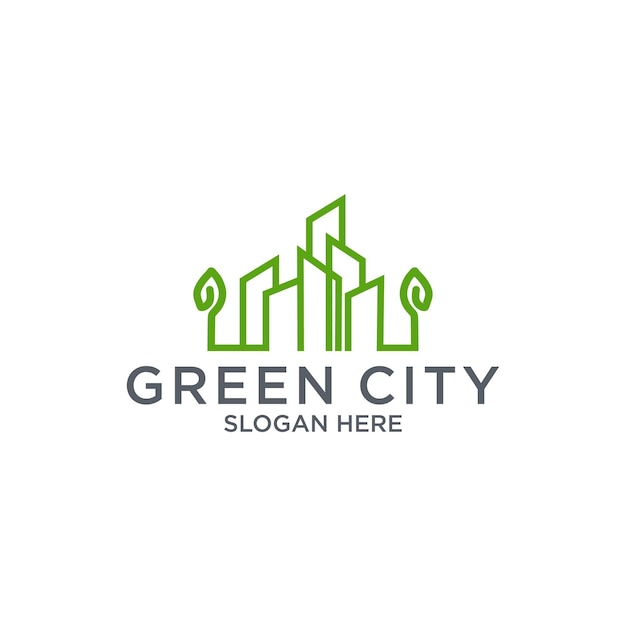 Plantilla de diseño de logo de green city