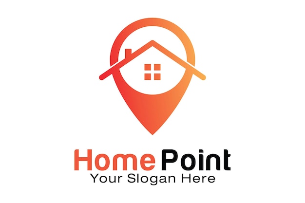 Plantilla de diseño de logo de Home Point