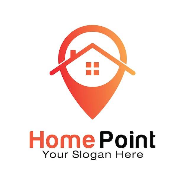 Plantilla de diseño de logo de Home Point