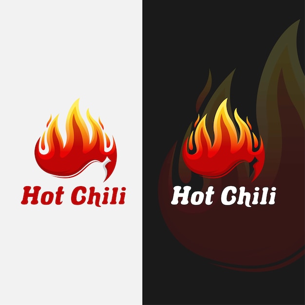 Plantilla de diseño de logo de hot chili