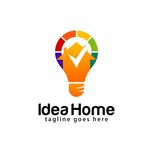 Plantilla de diseño de logo de idea home