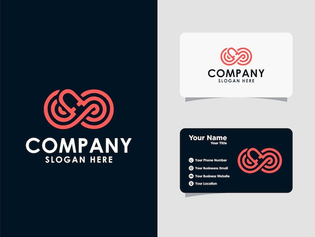 Plantilla de diseño de logo infinito