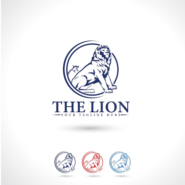 Plantilla de diseño de logo de león