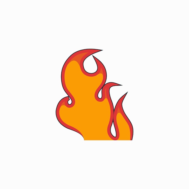 Plantilla de diseño de logo de llama de fuego