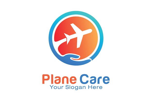 Plantilla de diseño de logo de plane care