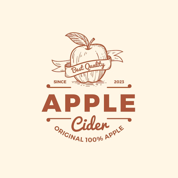 Plantilla de diseño de logo de sidra