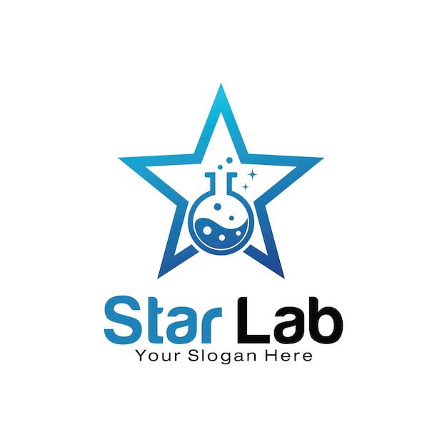 Plantilla de diseño de logo de star lab