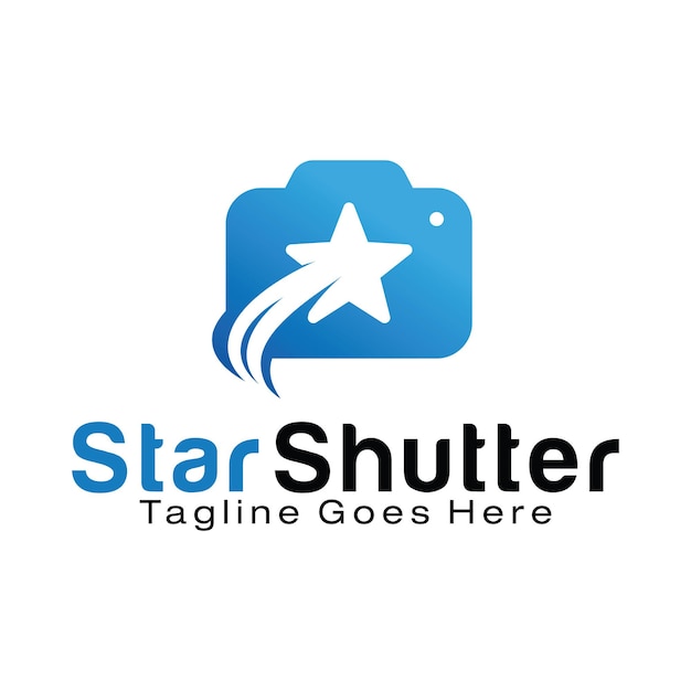 Plantilla de diseño de logo de Star Shutter