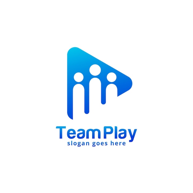 Plantilla de diseño de logo de team play