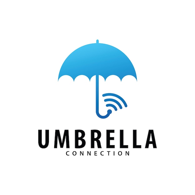 Plantilla de diseño de logo de umbrella connection